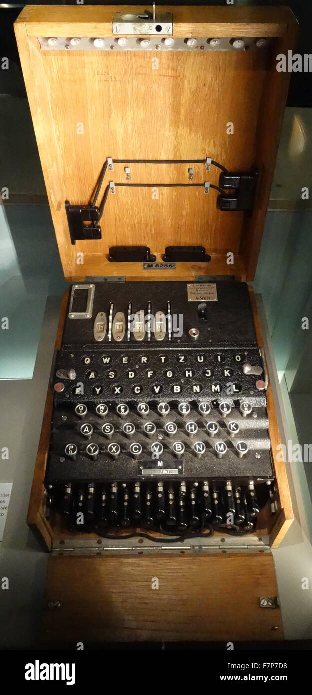 La seconda guerra mondiale, Enigma macchina di codifica utilizzata agli inizi a inizio a metà del ventesimo secolo e commerciali per uso militare. Foto Stock
