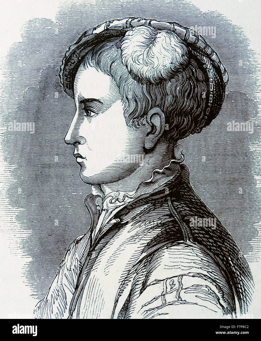 Edoardo VI - 1537-53 figlio di Enrico VIII e Jane Seymour. Riuscito al trono sulla morte del padre nel 1547 Foto Stock