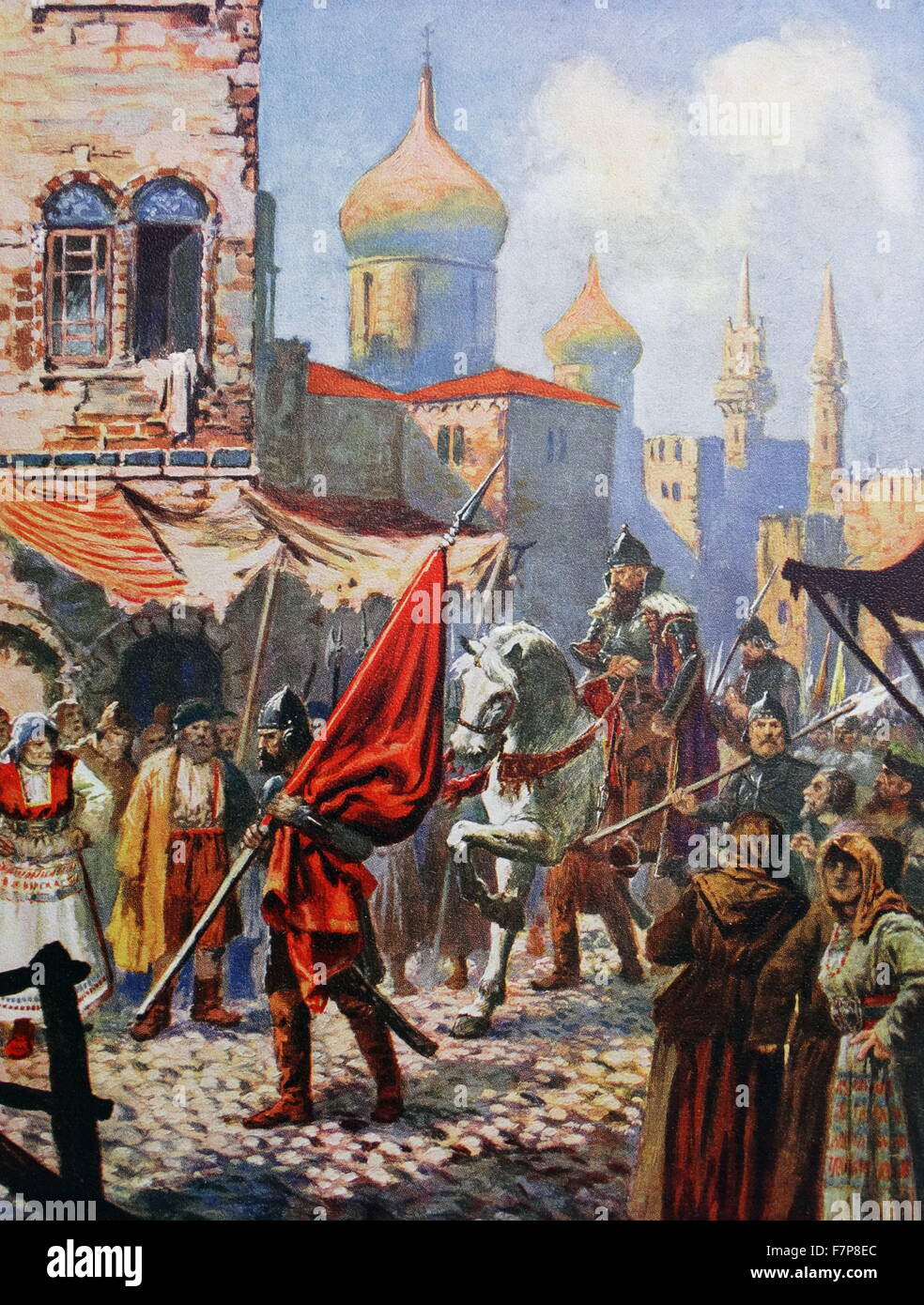 Il ritorno di Ivan il Terribile a Mosca dopo la conquista di Kazan. Foto Stock