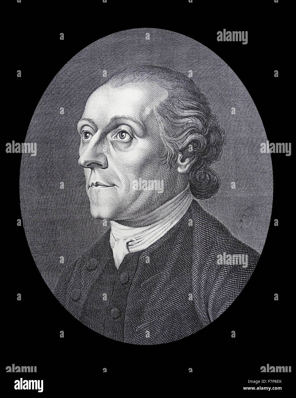 Johann Kaspar LAVATER - 1741-1801 teologo protestante svizzero e fautore della fisionomia come una scienza. Foto Stock