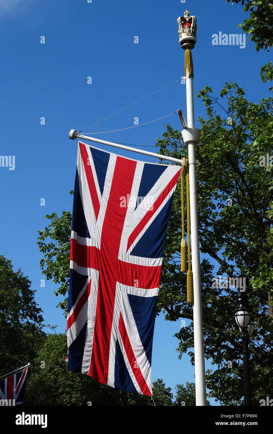 Bandiera dell'Union Jack in the Mall, Londra Foto Stock