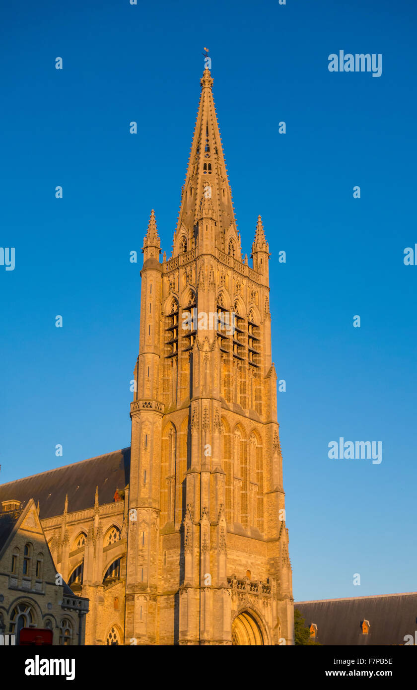 YPRES, Belgio - San Martin's Cathedral. Foto Stock