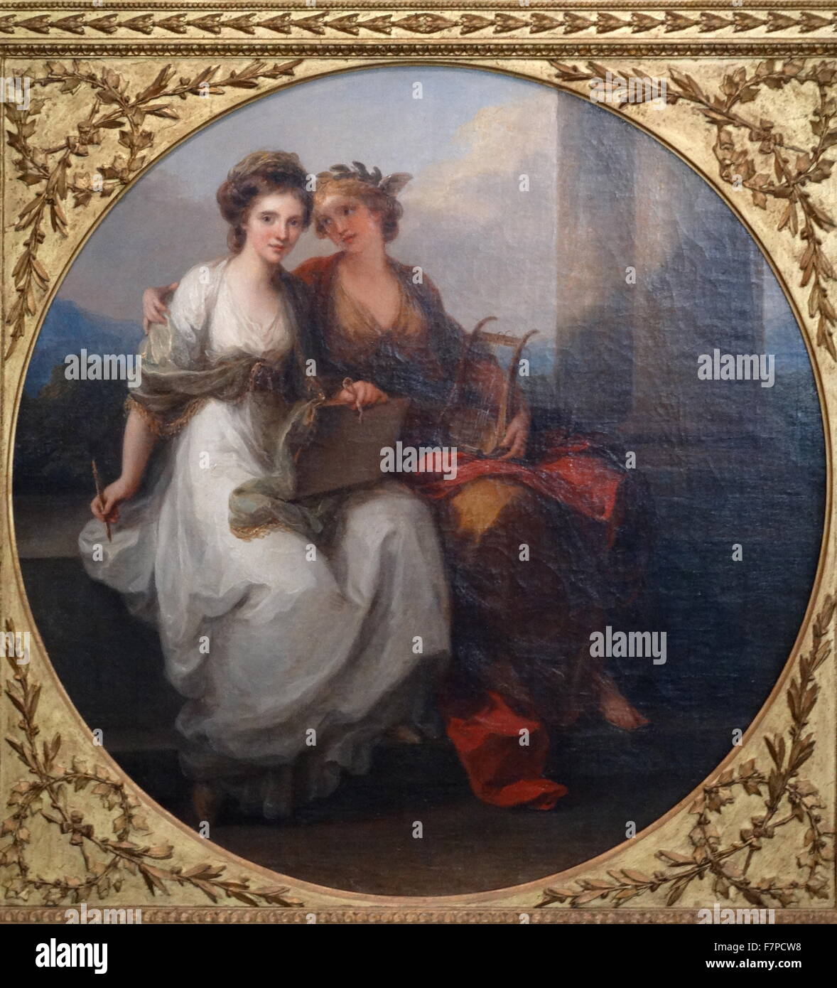 Ritratto di Angelica Kauffman (1741-1807) austriaco pittore neoclassico. Datata 1807 Foto Stock