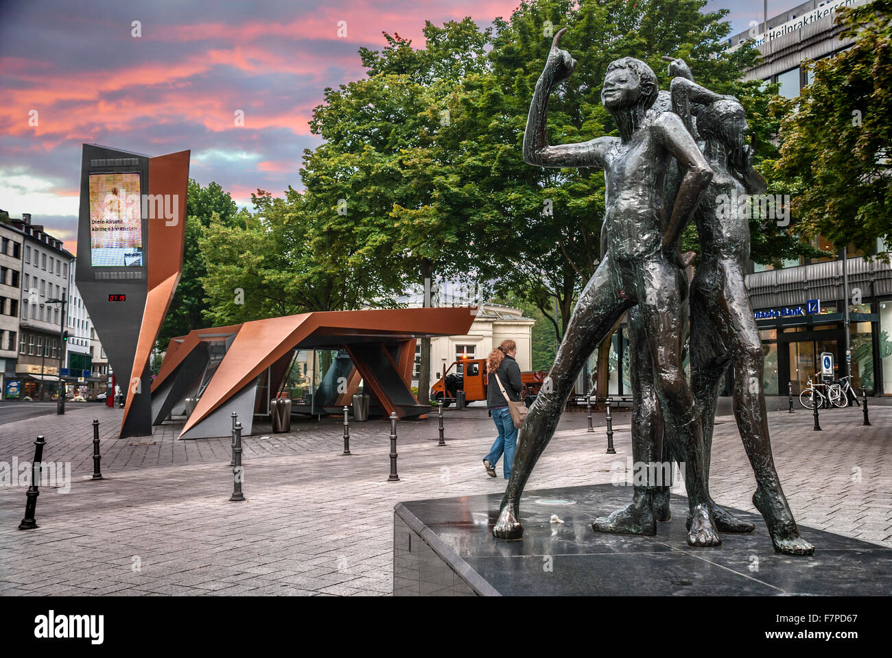 Klenkes scultura in Holzgraben, Aachen, Germania Foto Stock