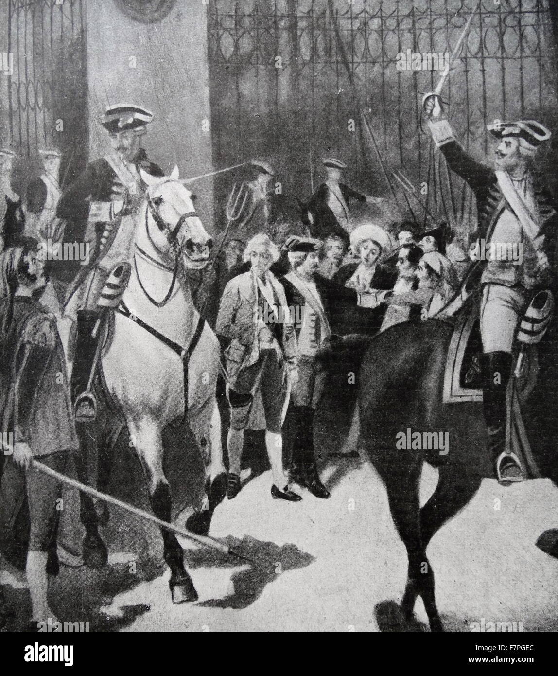 L'ammutinamento di Aranjuez (Motín de Aranjuez) led contro il re Carlo IV, che ha avuto luogo nella città di Aranjuez, Spagna il 17-19 marzo 1808. Foto Stock