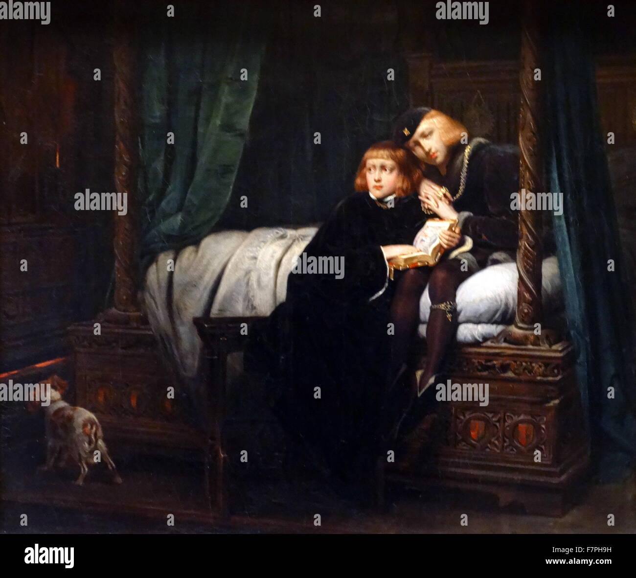 Ritratto di Edward V e il Duca di York nella torre di Paul Delaroche (1797-1856), pittore francese. Datata 1850 Foto Stock