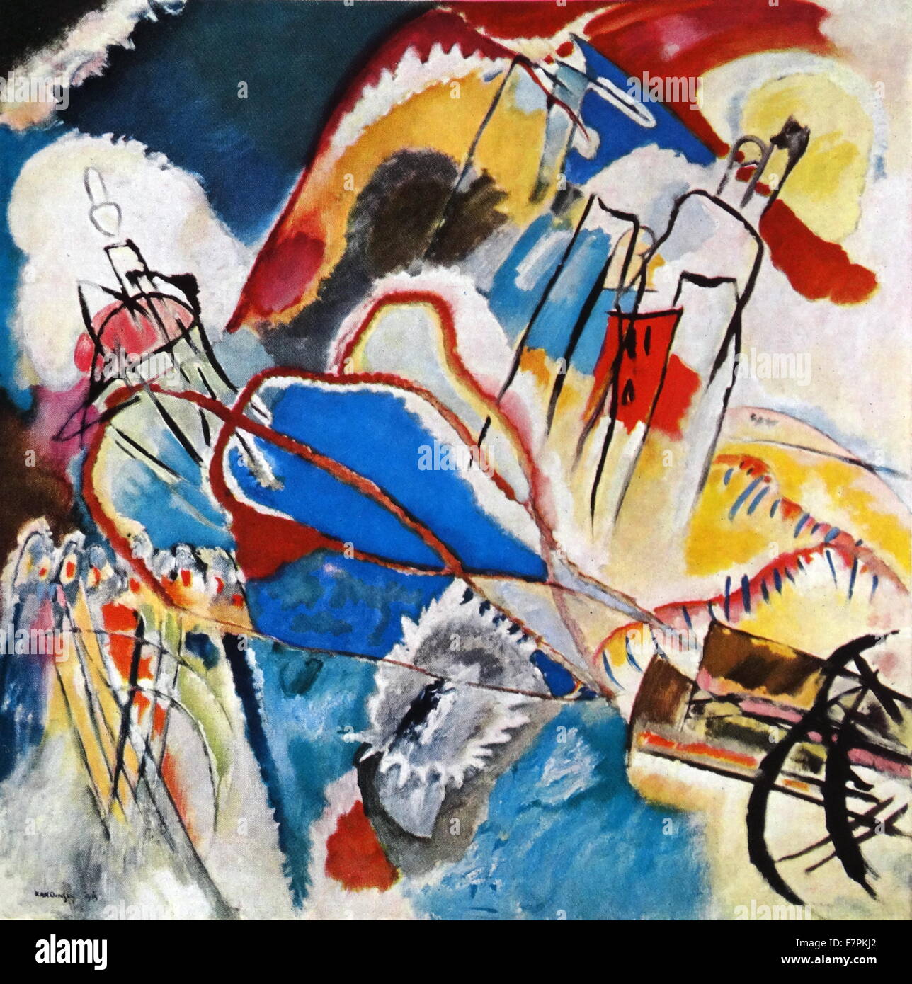 Pittura intitolato "L'improvvisazione n. 30' di Wassily Kandinsky (1866-1944) Russo pittore e teorico dell'arte. Datata 1913 Foto Stock