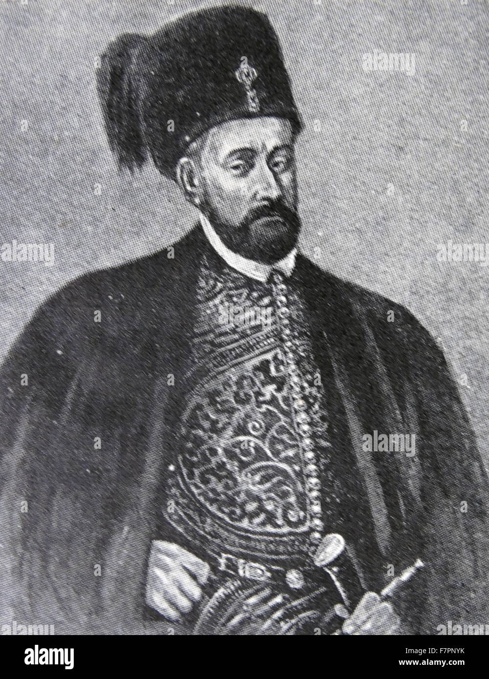 Ritratto di Stephen Báthory (1533-1586) Voivode della Transilvania, Principe della Transilvania, dal 1576 la regina Anna Jagiellon's marito e jure uxoris re di Polonia e granduca di Lituania Foto Stock