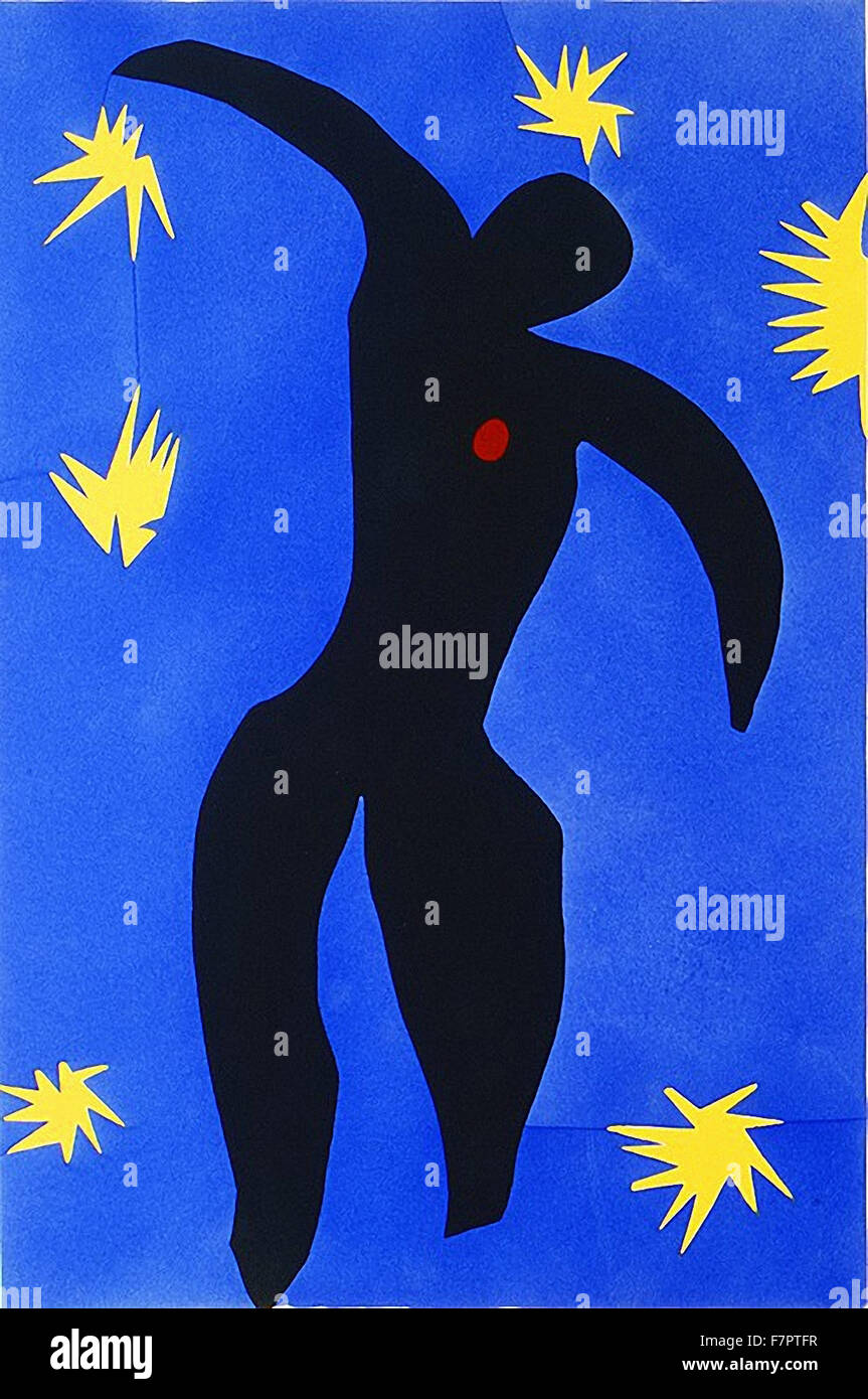 Henri Matisse - Icaro, piastra VIII dal libro illustrato, "Jazz" Foto Stock