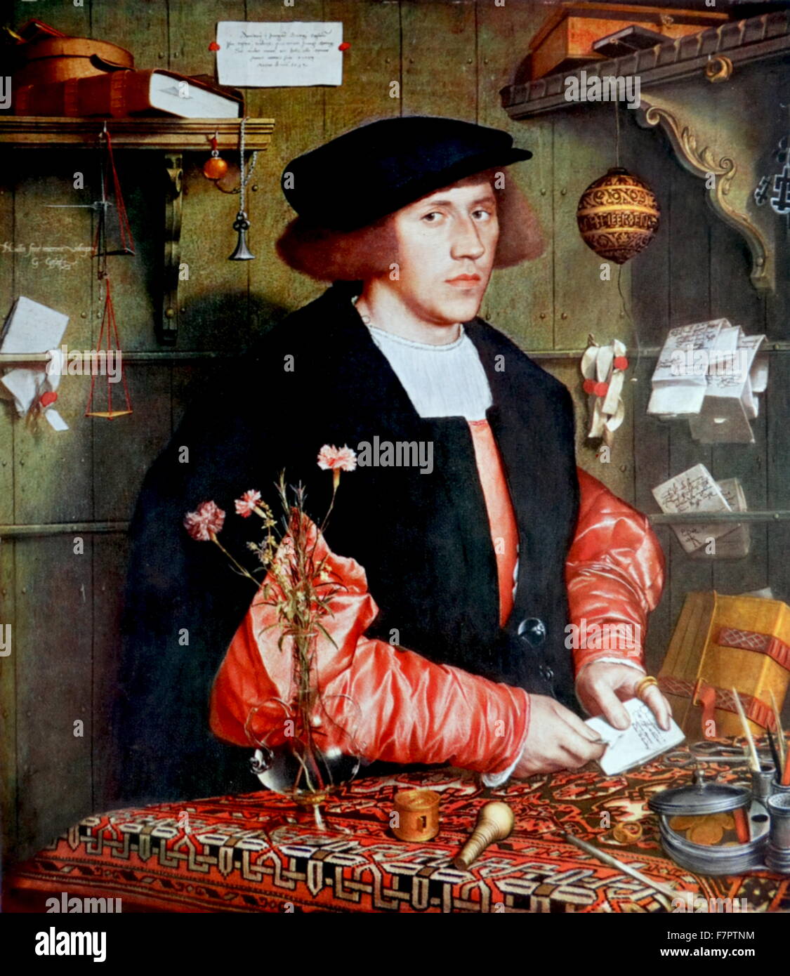 George Gisze 1532 da Hans Holbein il Giovane (c. 1497 - 1543);Tedesco e artista svizzero e printmaker Foto Stock