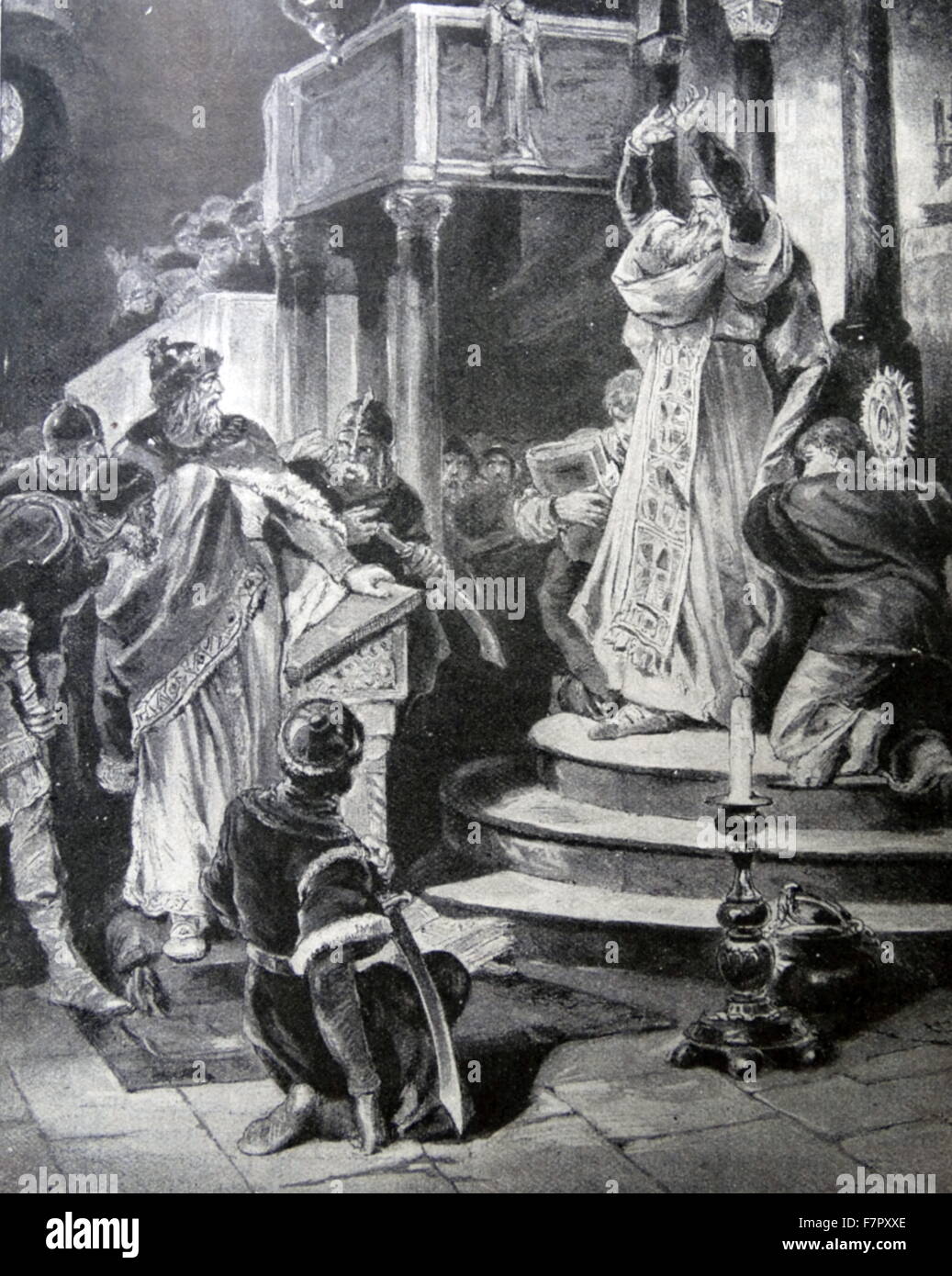San Filippo II di Mosca (1507 - 1569) Metropolita di Mosca durante il regno di Ivan il Terribile. Visto che rifiuta di benedire Ian IV. Egli è stato uno dei pochi Metropoliti che ha osato apertamente in contraddizione con l'autorità reale e si crede che lo zar aveva ucciso lui su quell'account. Foto Stock