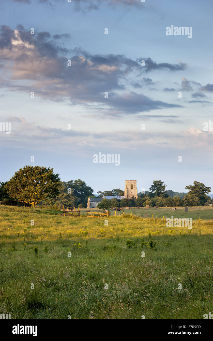 Chiesa di St Margaret a Felbrigg Hall, i giardini e la station wagon, Norfolk. Foto Stock