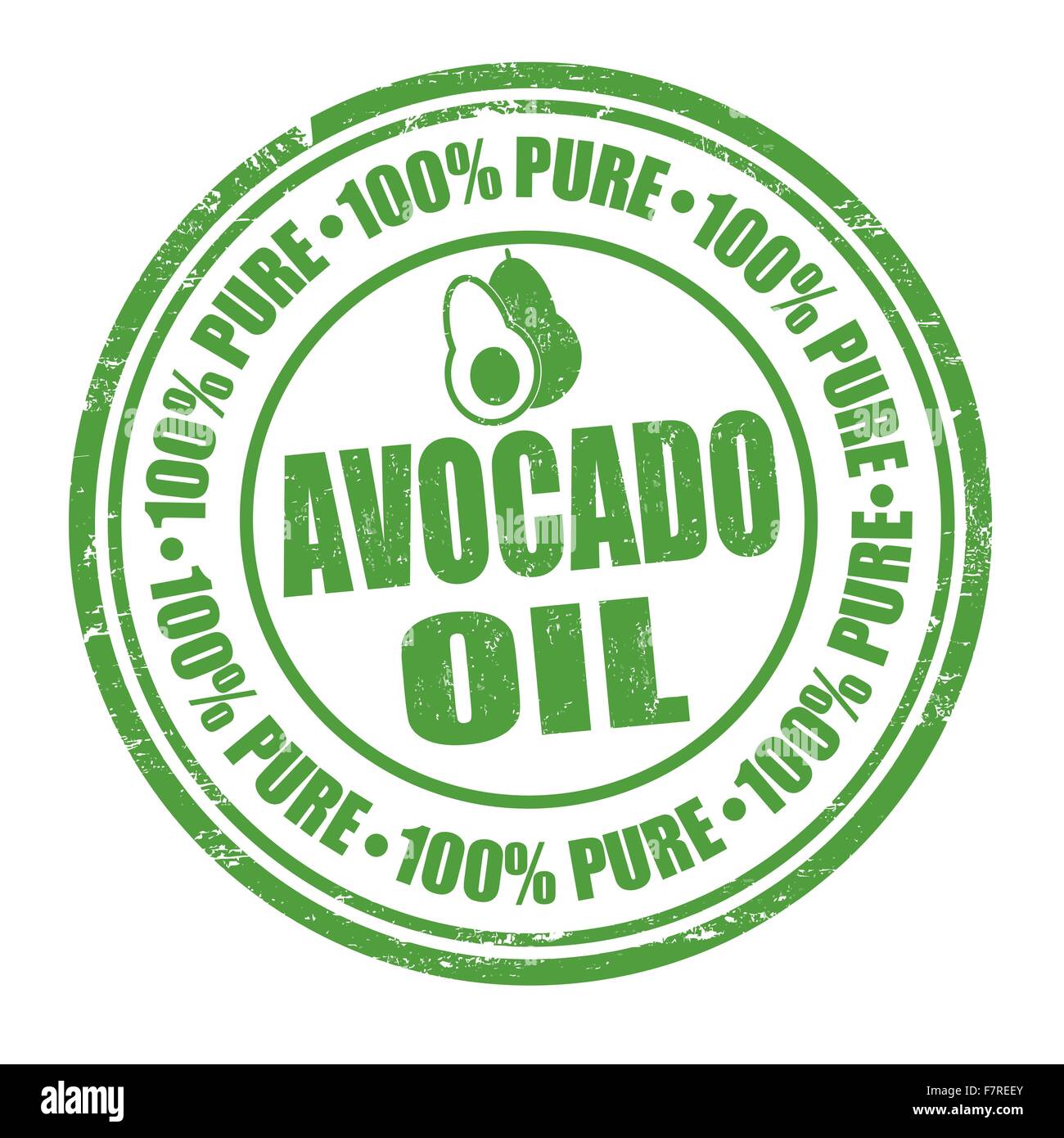 Olio di Avocado timbro Illustrazione Vettoriale