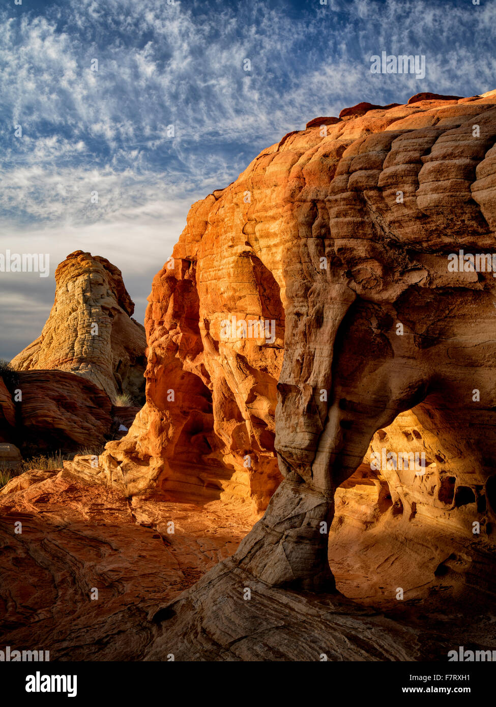 Formazione di roccia. La Valle del Fuoco del parco statale, Nevada Foto Stock