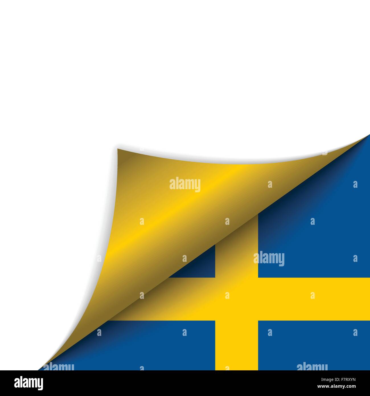 La Svezia paese bandiera girando le pagine Illustrazione Vettoriale