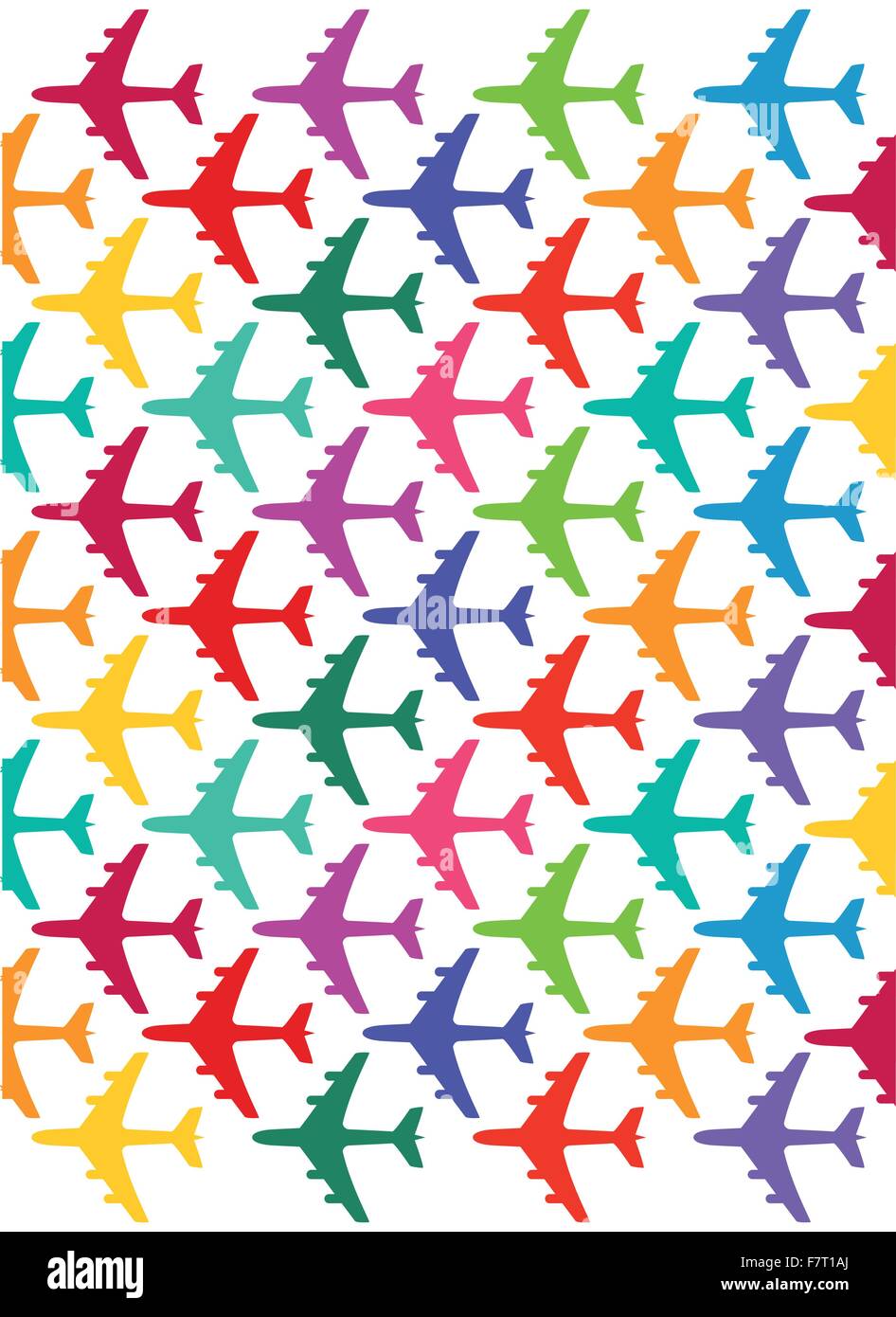 Gli aeroplani colorati Illustrazione Vettoriale