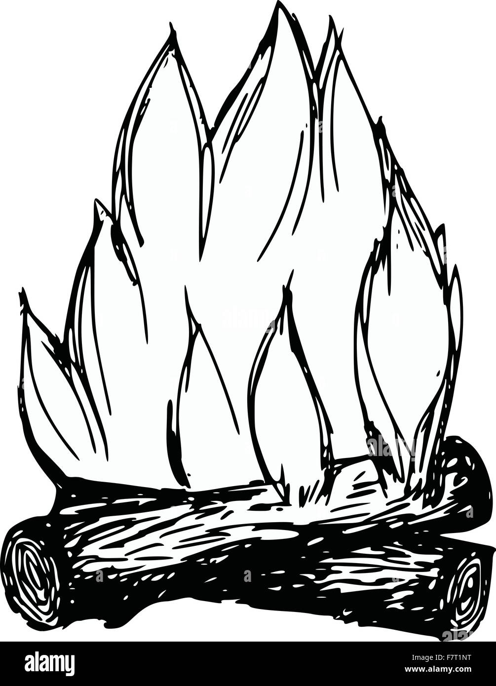 fuoco di accampamento Illustrazione Vettoriale