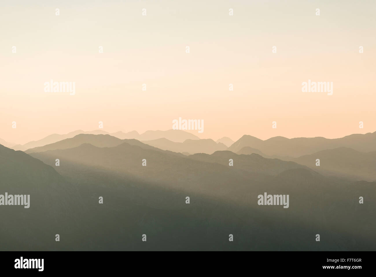 Hagengebirge montagne, sulle Alpi di Berchtesgaden, Baviera, Germania Foto Stock