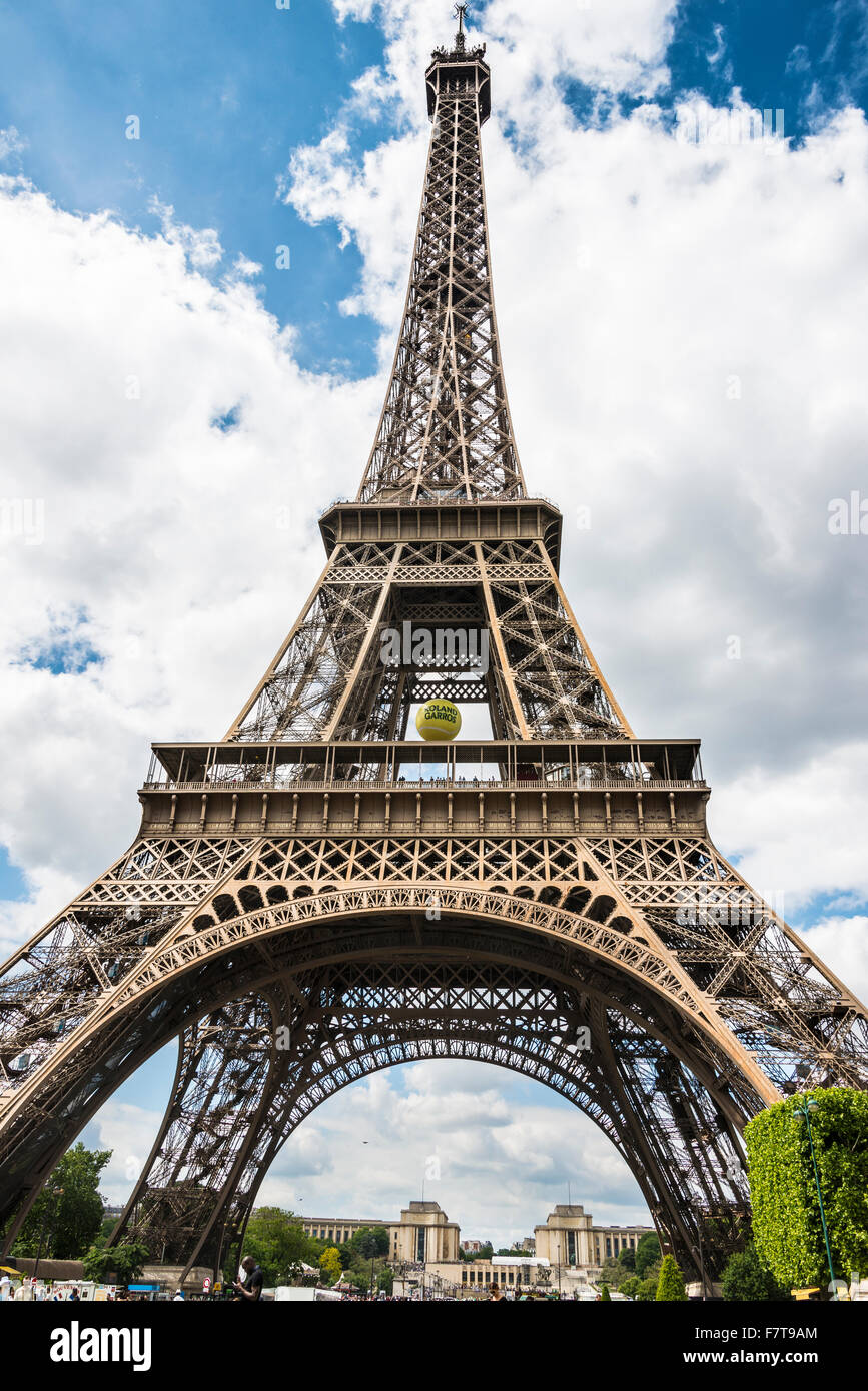 Torre Eiffel Tour Eiffel di Parigi e dell' Ile-de-France, Francia Foto Stock