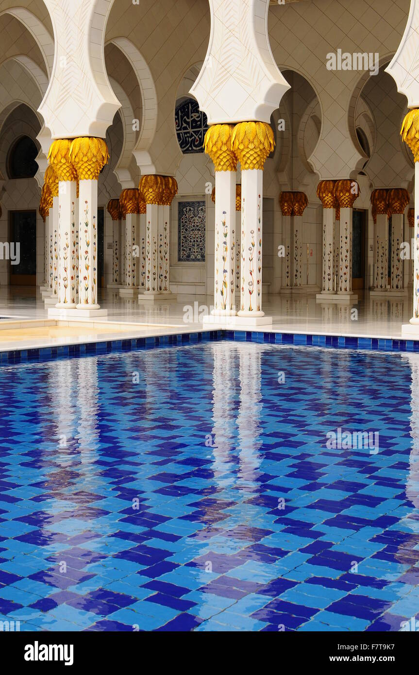 Moschea Sheikh Zayed, Abu Dhabi, Emirati Arabi Uniti Foto Stock
