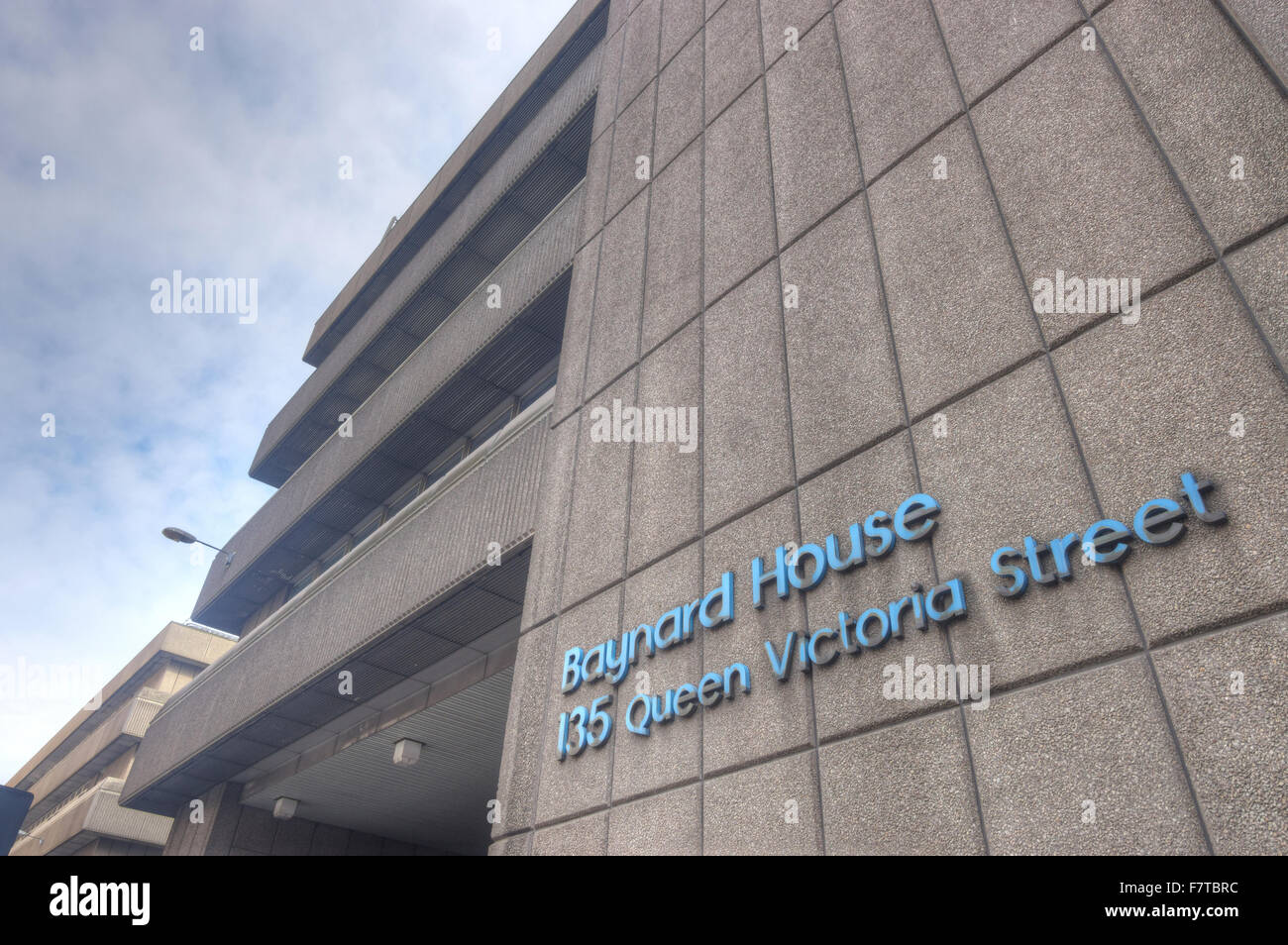 Baynard House, un edificio in calcestruzzo, 70s architettura Foto Stock