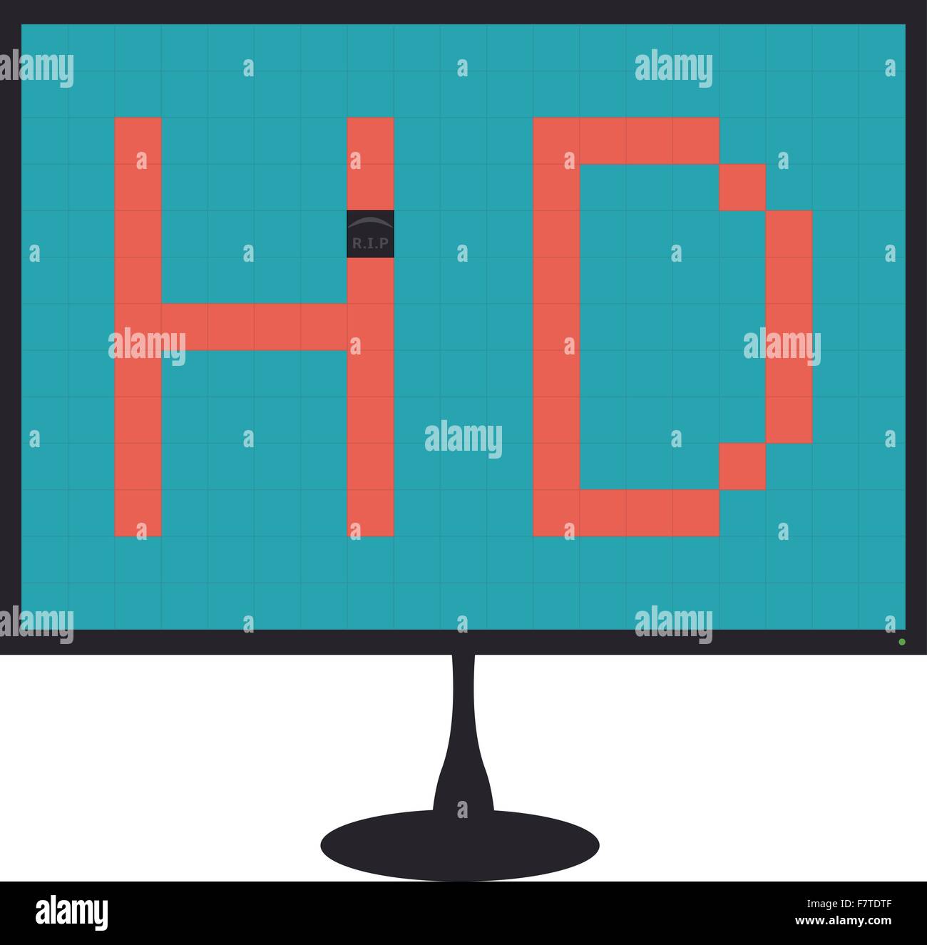 Monitor dead pixel Illustrazione Vettoriale