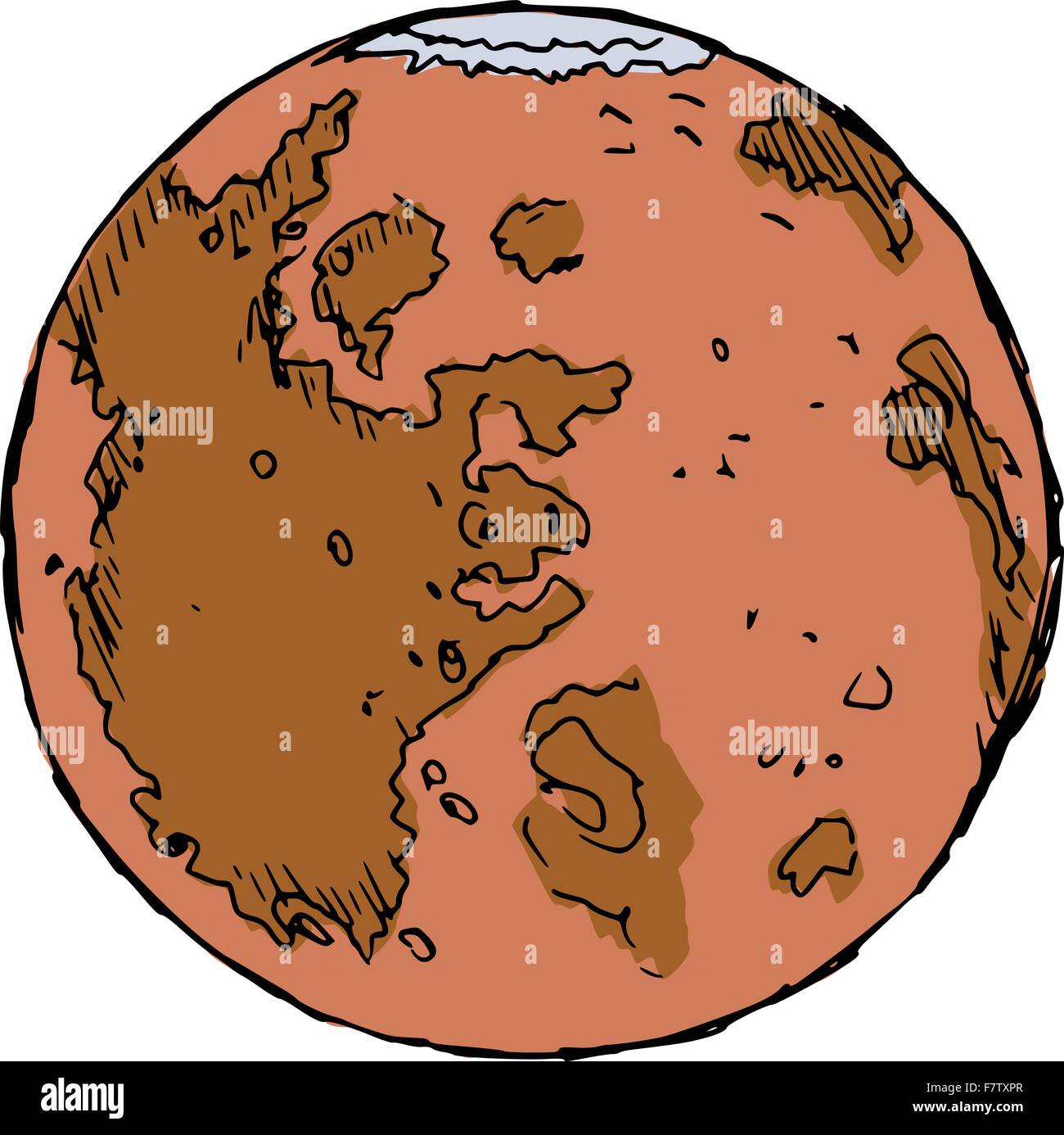 pianeta Marte Illustrazione Vettoriale
