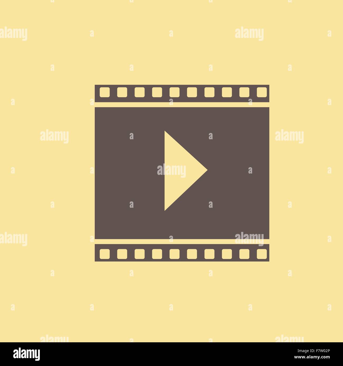 Video icona piana Illustrazione Vettoriale