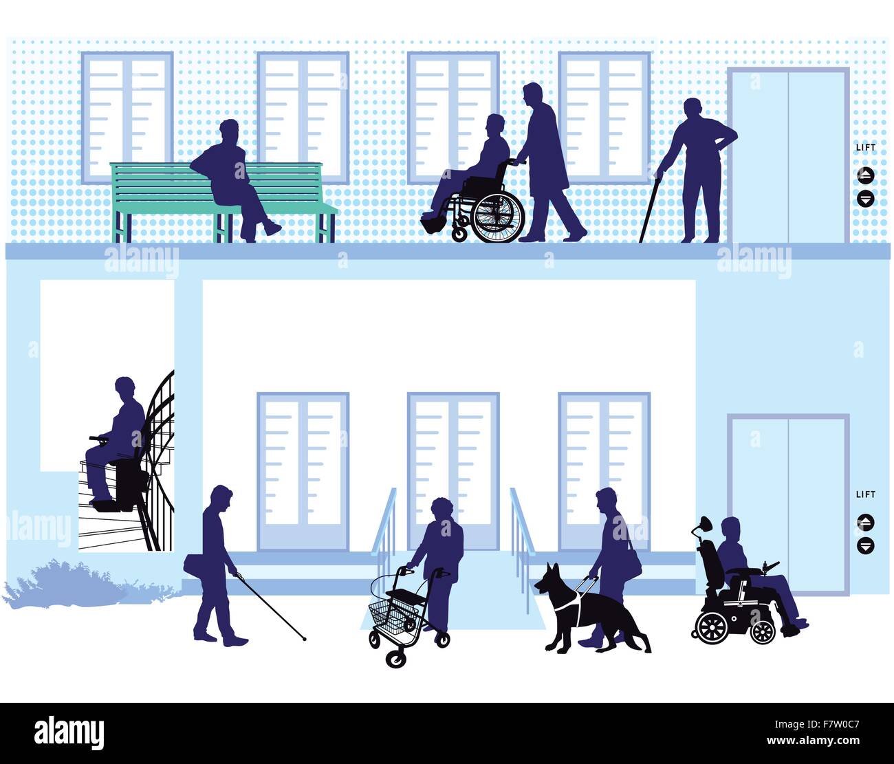 Barrier-free house Illustrazione Vettoriale