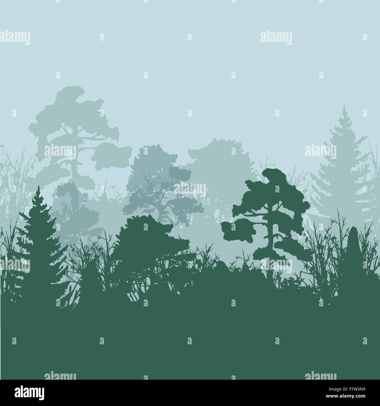Illustrazione Vettoriale di sagome ad albero Illustrazione Vettoriale Illustrazione Vettoriale di sagome ad albero Illustrazione Vettoriale