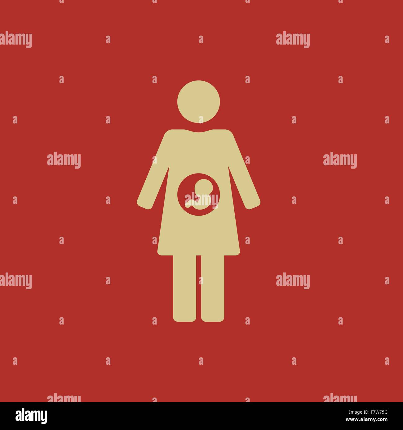 Maternità Icona piatta Illustrazione Vettoriale