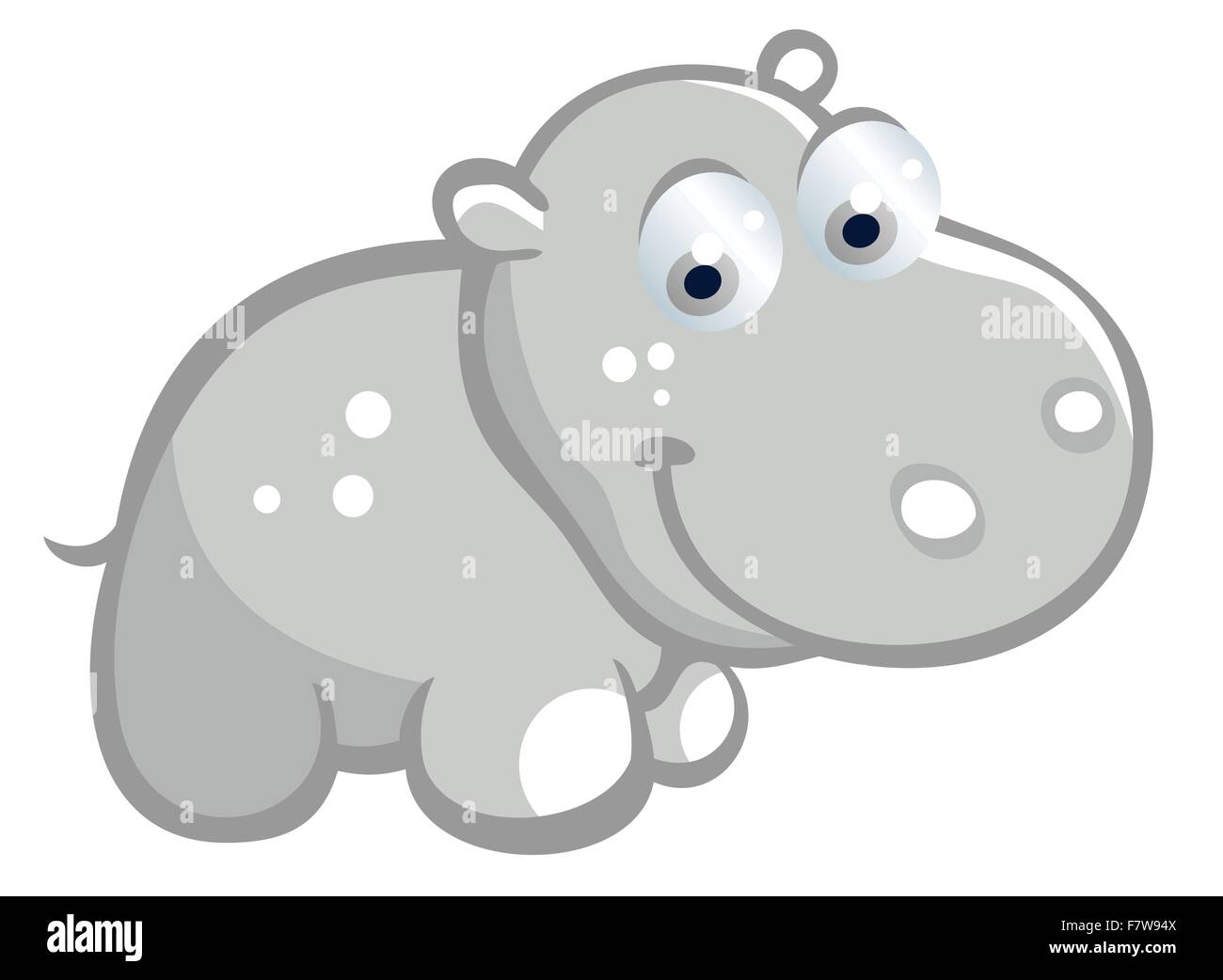 Baby ippopotamo cartoon Illustrazione Vettoriale