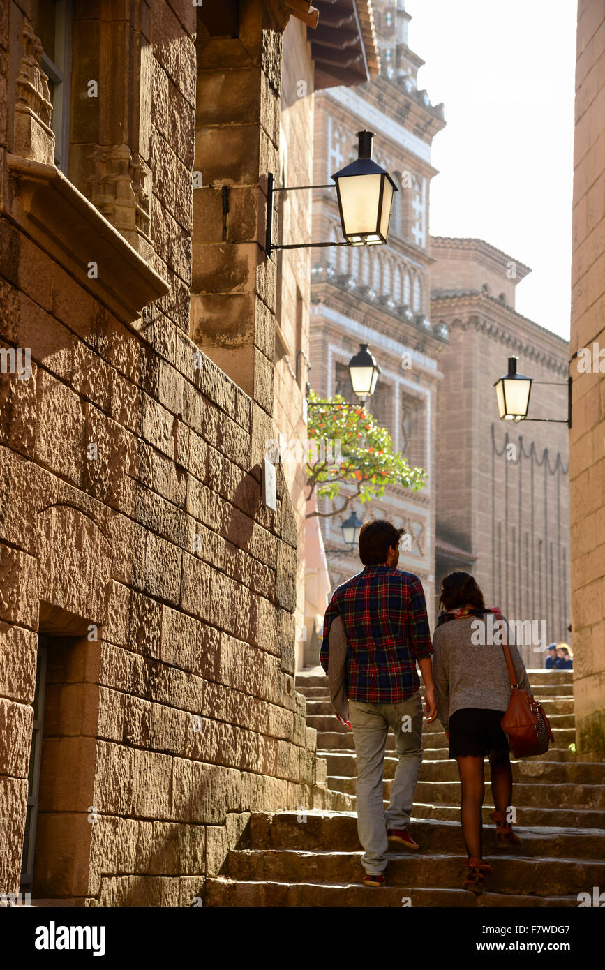 Il Poble Espanyol, Barcellona, Spagna Foto Stock