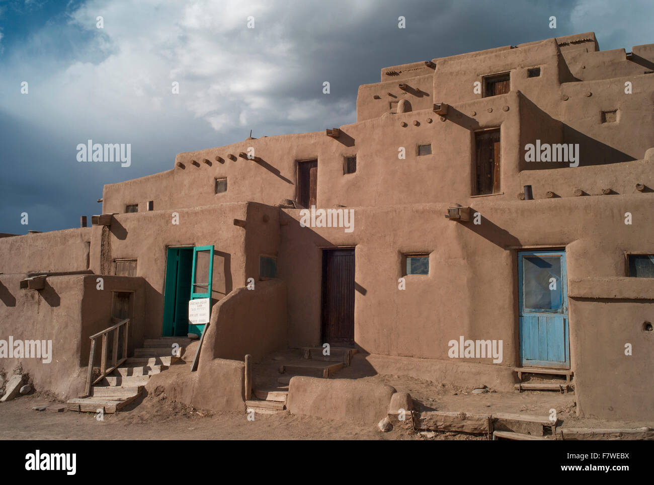 Stati Uniti, New Mexico, Taos Pueblo, case risalenti non sappiamo quanti secoli. Foto Stock