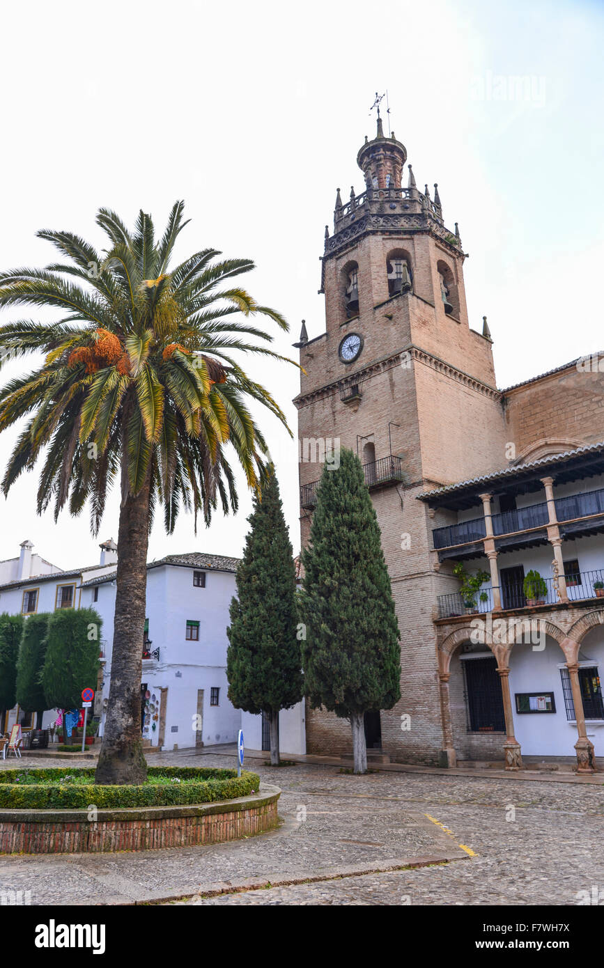 La Iglesia de Santa Maria la Mayor, Ronda, Spagna Foto Stock