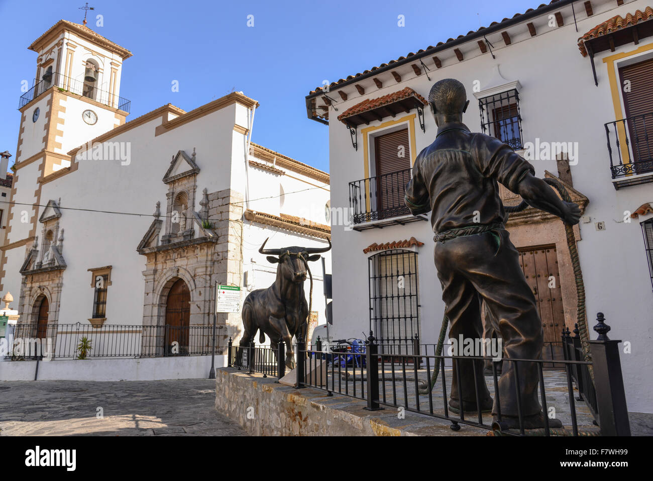 Statua in bronzo di Grazalema, Ronda, Spagna Foto Stock Statua in bronzo di Grazalema, Ronda, Spagna Foto Stock