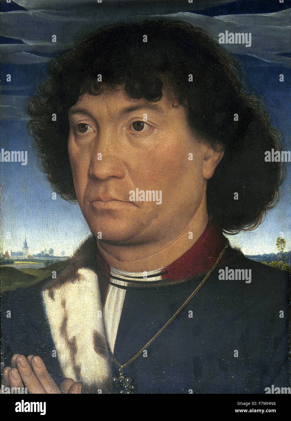 Hans Memling - Ritratto di un uomo dalla famiglia Lespinette Foto Stock