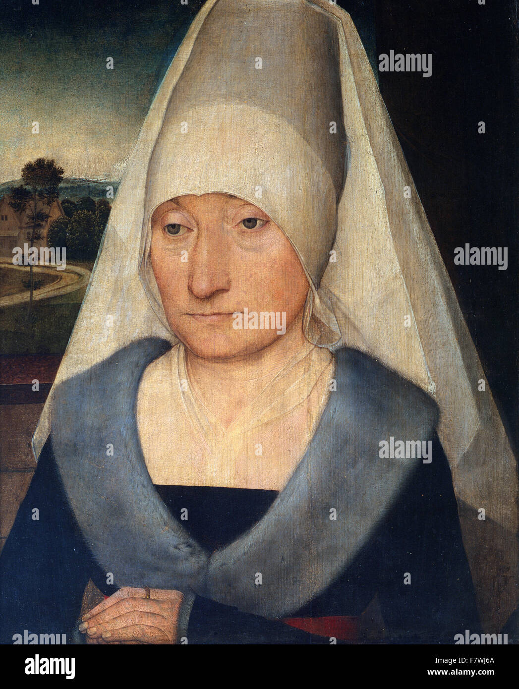 Hans Memling - Ritratto d'une femme âgée - museo del Louvre Parigi Foto Stock
