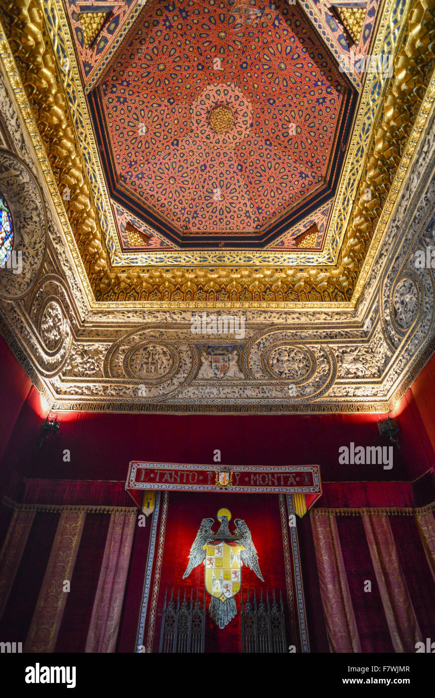 La Sala del Trono a Alcazar de Segovia, Spagna Foto Stock