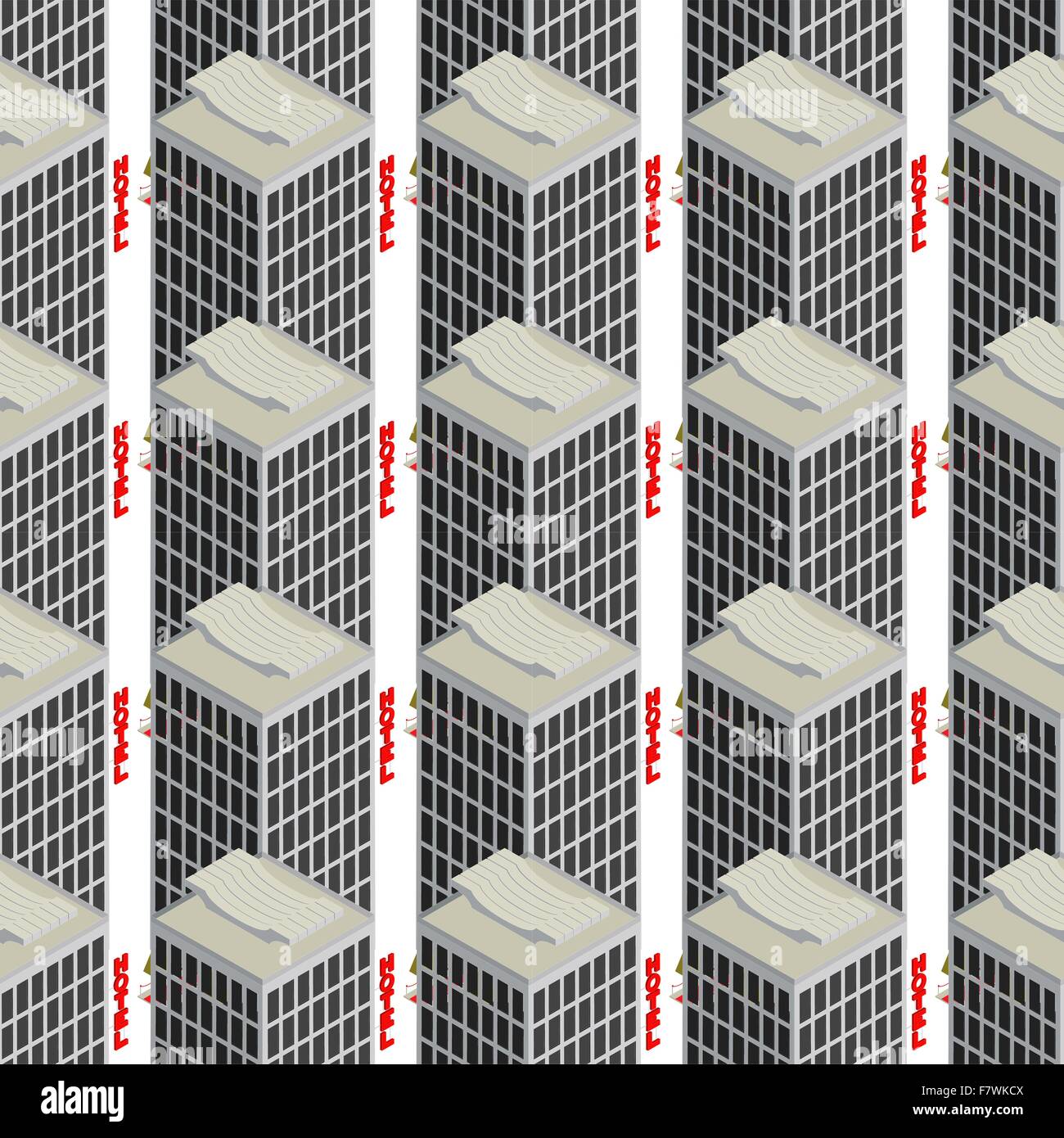 Hotel pattern senza giunture Illustrazione Vettoriale