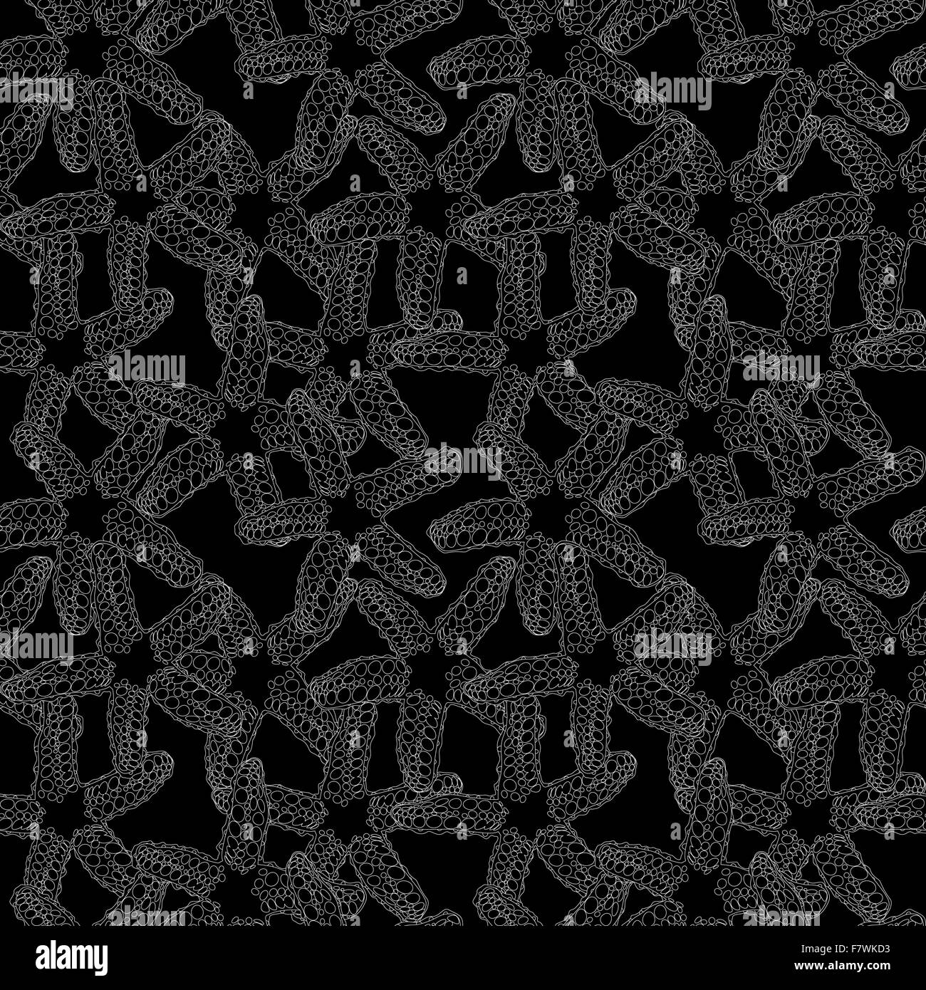 Monocromatico starfish pattern Illustrazione Vettoriale