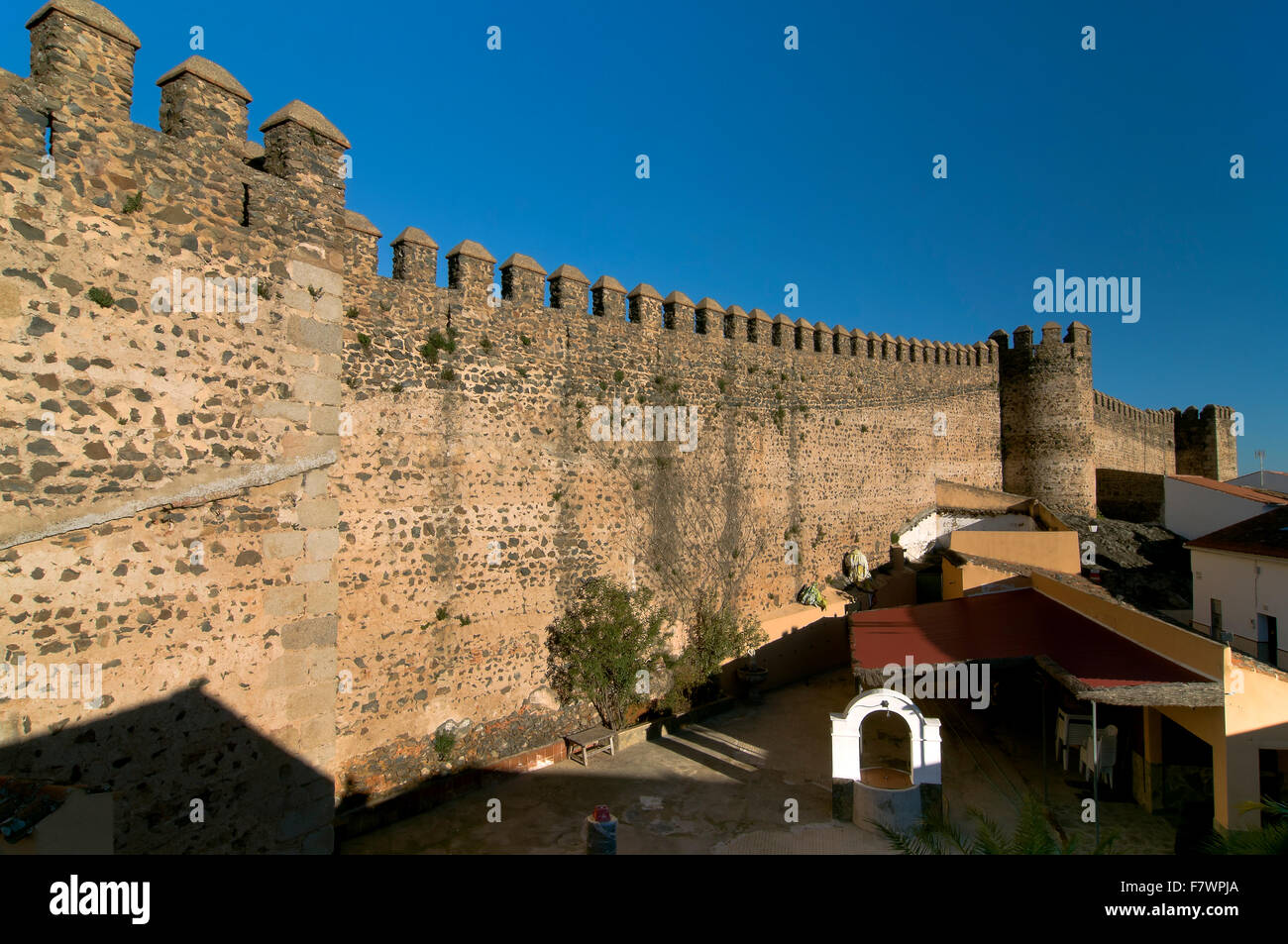 Castello di Sancho IV (XIII secolo), Cumbres Mayores, provincia di Huelva, regione dell'Andalusia, Spagna, Europa Foto Stock