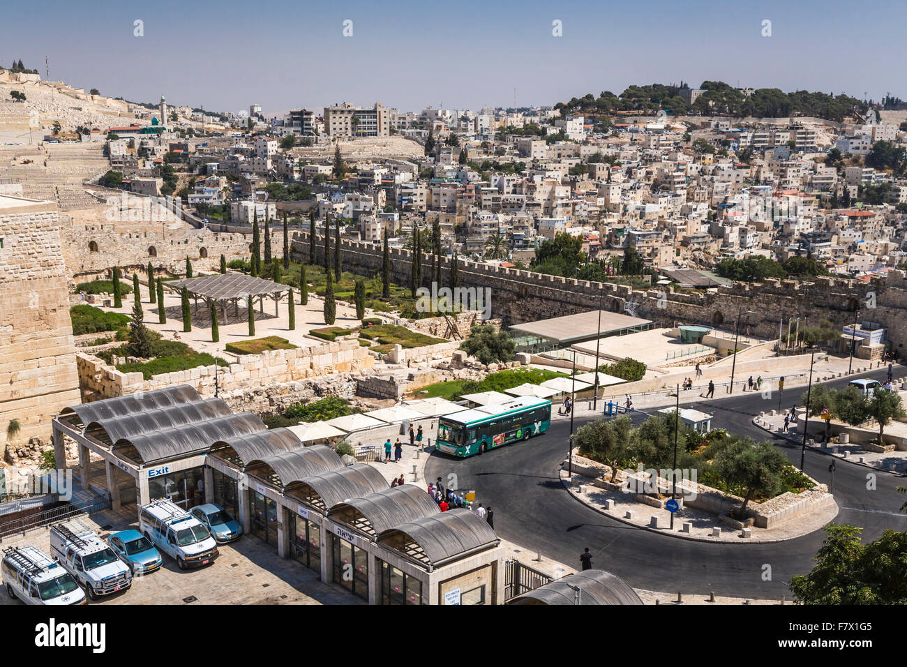 Ingresso al Muro Occidentale Plaza in Gerusalemme, Israele, Medio Oriente. Foto Stock
