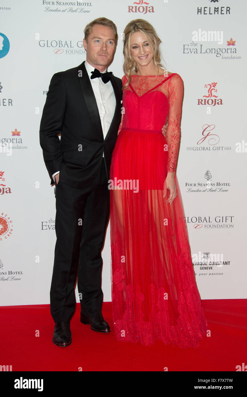 Ronan Keating e tempesta Keating al Global dono Gala 2015 a Londra Foto Stock