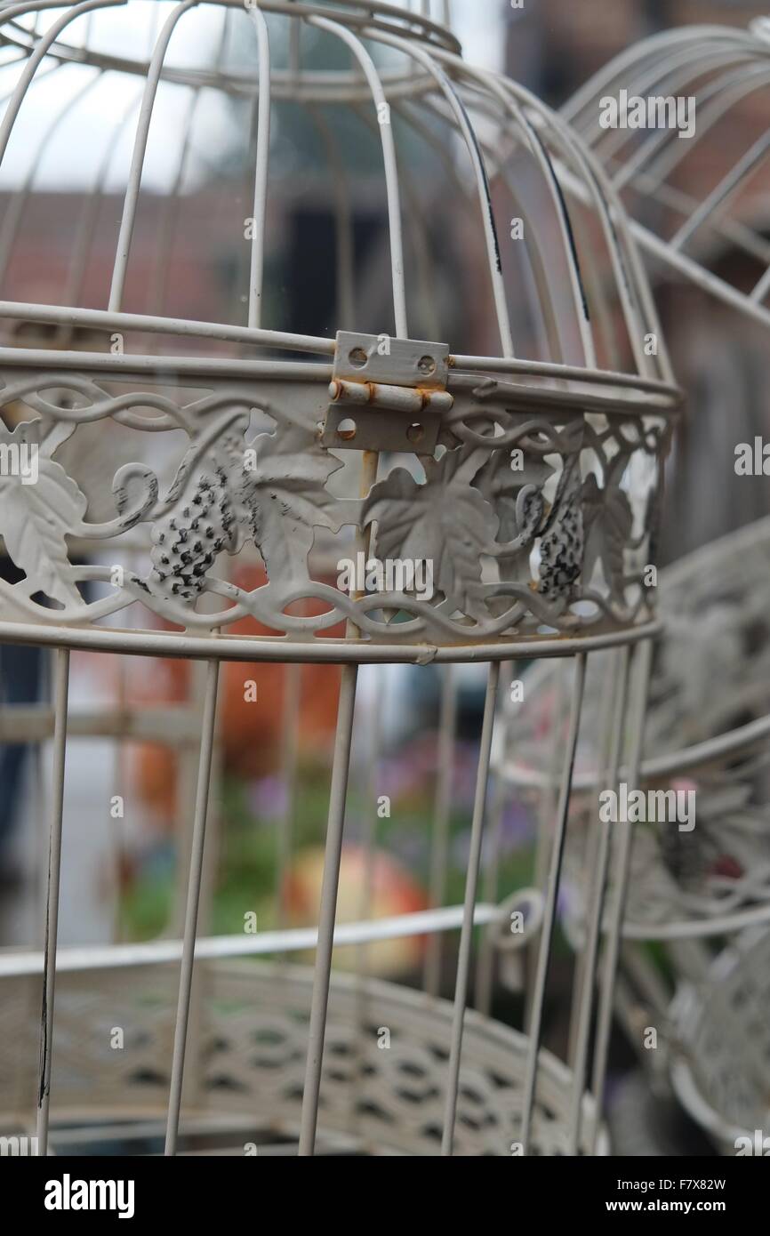 Birdcage arrugginito Foto Stock