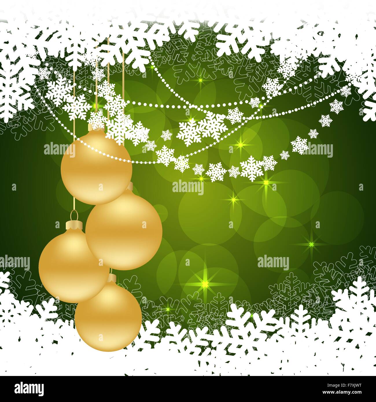 Natale sfondo verde Illustrazione Vettoriale