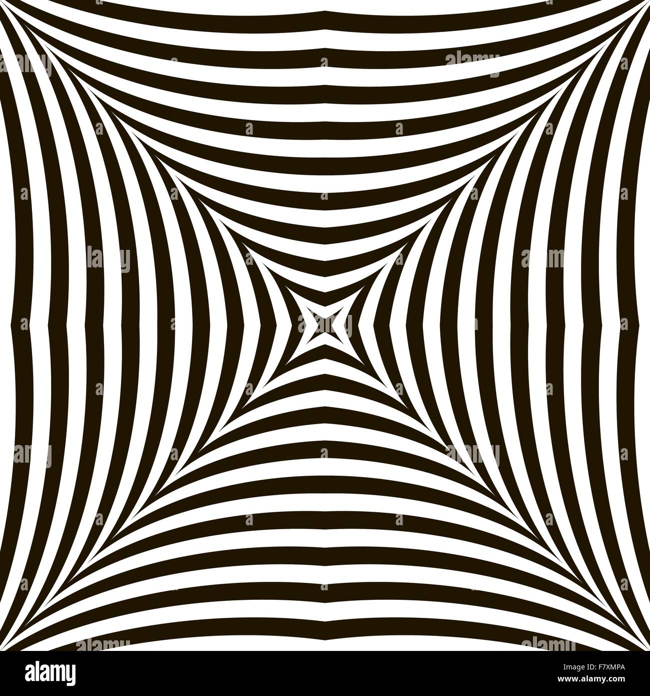 Bianco e nero vettore geometrico scintillante illusione ottica. Moderno effetto di sfarfallio. Op Art Design Illustrazione Vettoriale