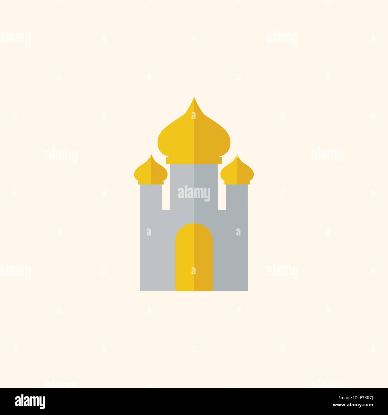 Attrazione. Viaggio Icona piatta Illustrazione Vettoriale