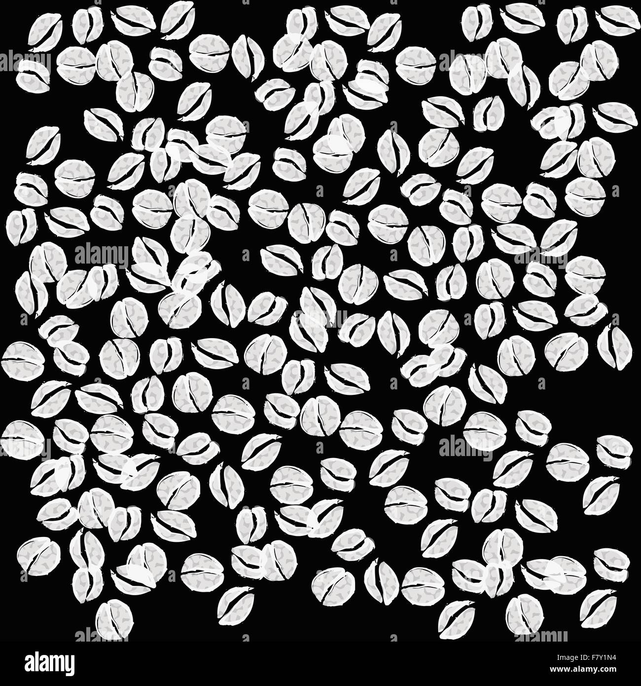 Caffè isolato di fagioli bianchi Illustrazione Vettoriale