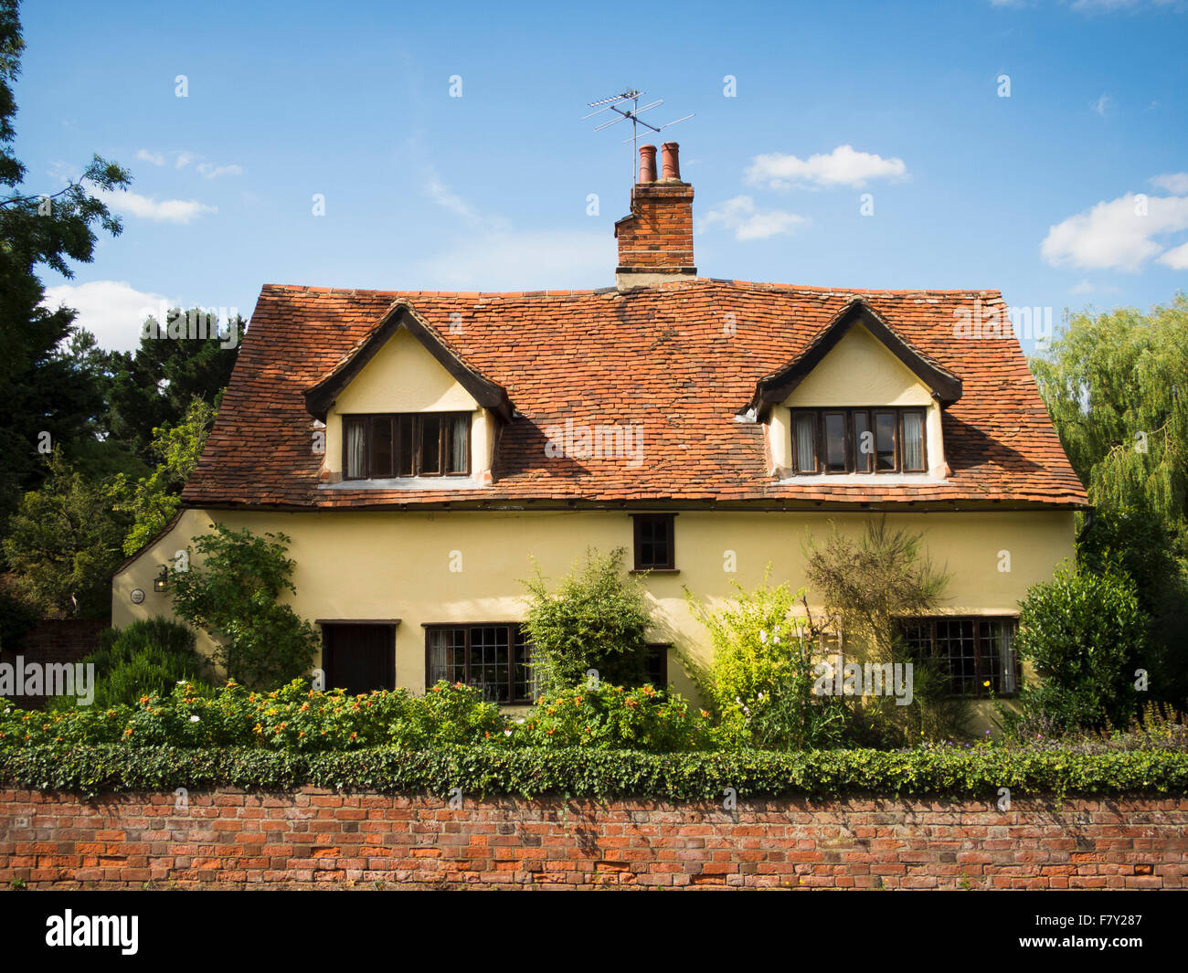 Casa con viso Foto Stock
